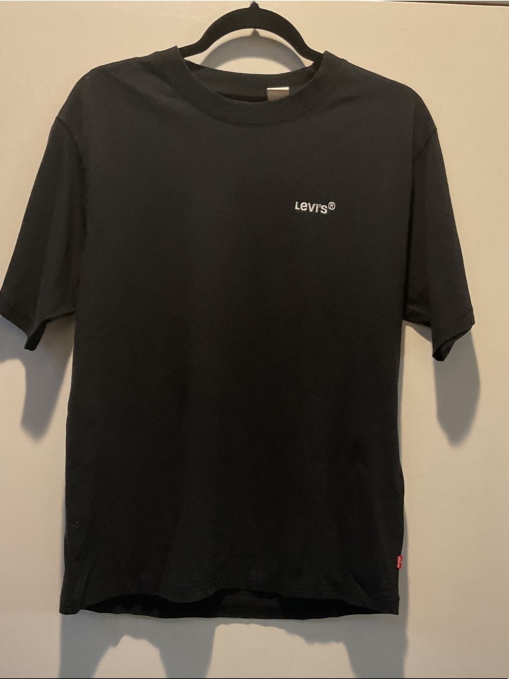 Levi's Black Crewneck Tee with Small White Logo